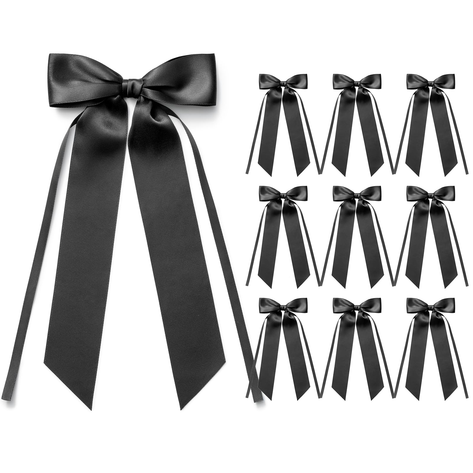 MORSUNBELA Schleifen Deko Hochzeit Schleife Kommunion Geschenkschleife für Geburtstag Weihnachten Girlande Geschenke 10 Stück 12 x 25 cm
