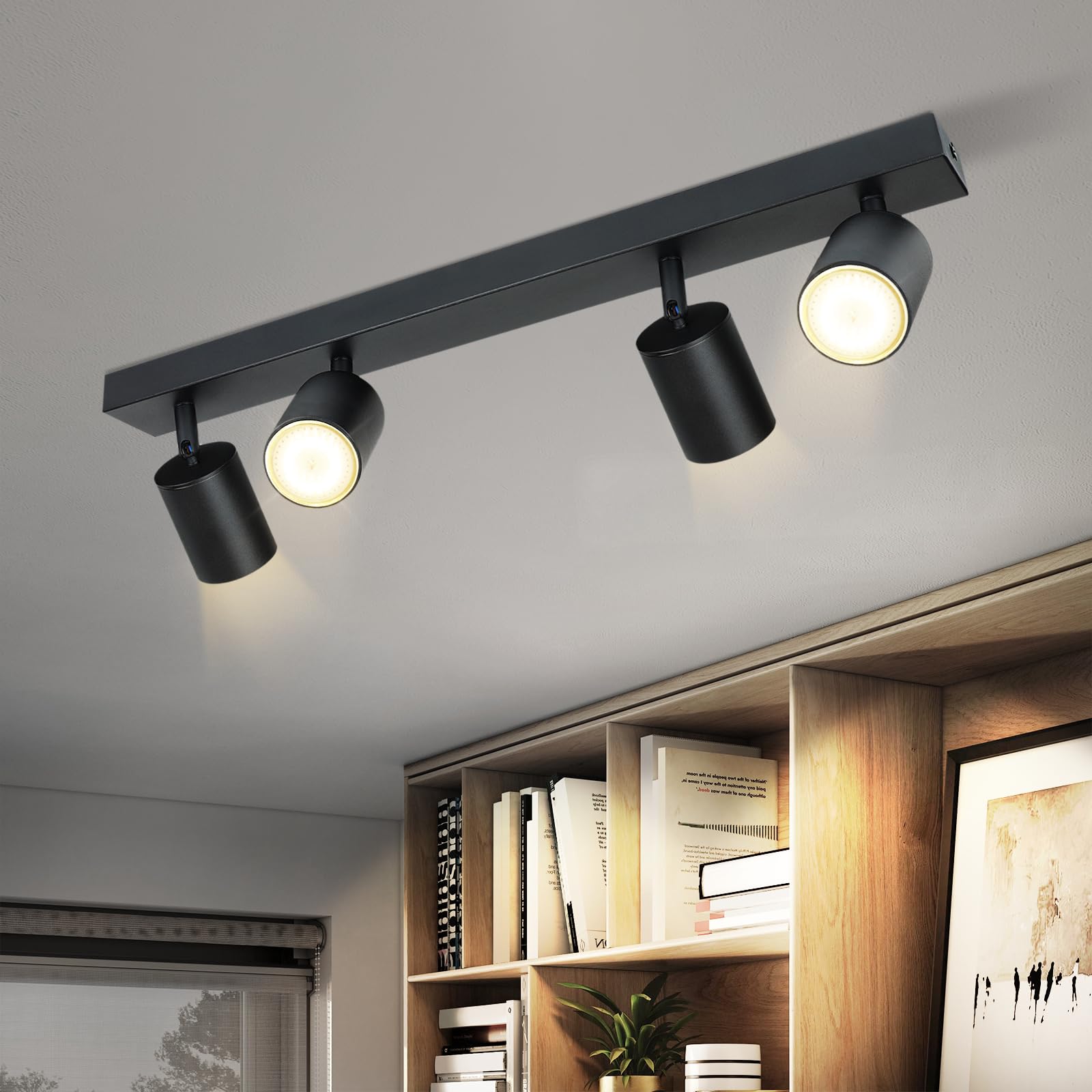 Homefire LED Deckenlampe 6 Flammig Deckenstrahler - 350° Schwenkbar Strahler GU10 Deckenleuchte Weiß flurlampe Spots Innen Deckenspot für Wohnzimmer Küche Schlafzimmer Ohne Leuchtmittel