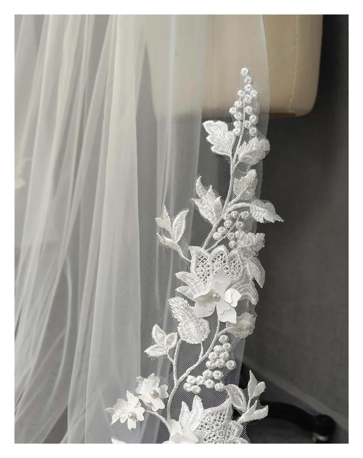 Veli da sposa con fiori 3D rintocchi di buona qualità