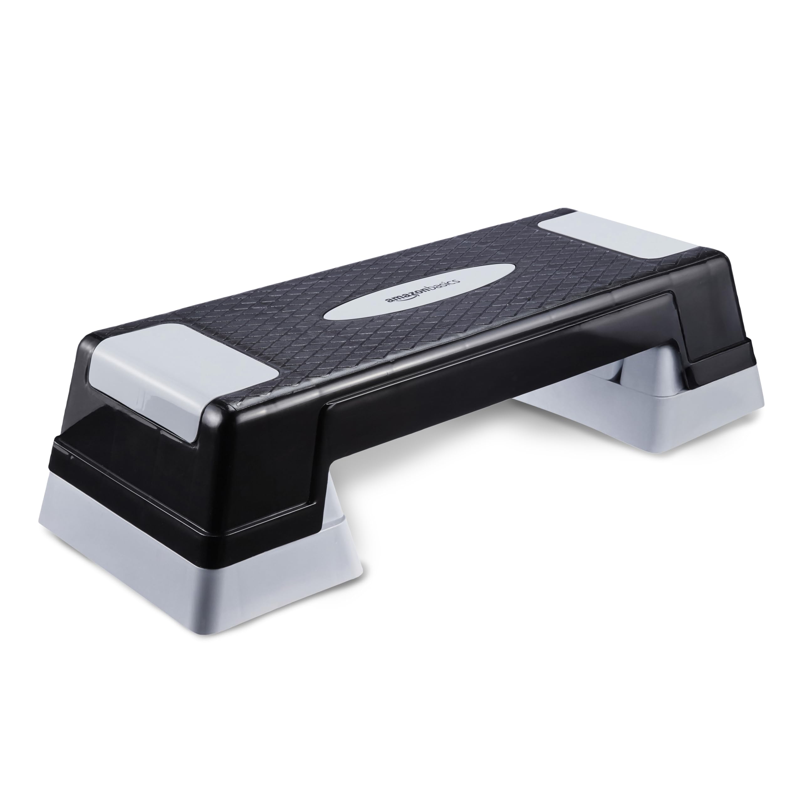 Amazon Basics Aerobic Stepper, Adjustable Riser Height | for Aerobics, HIIT, Strength Training, Step-Ups | Black-image-36