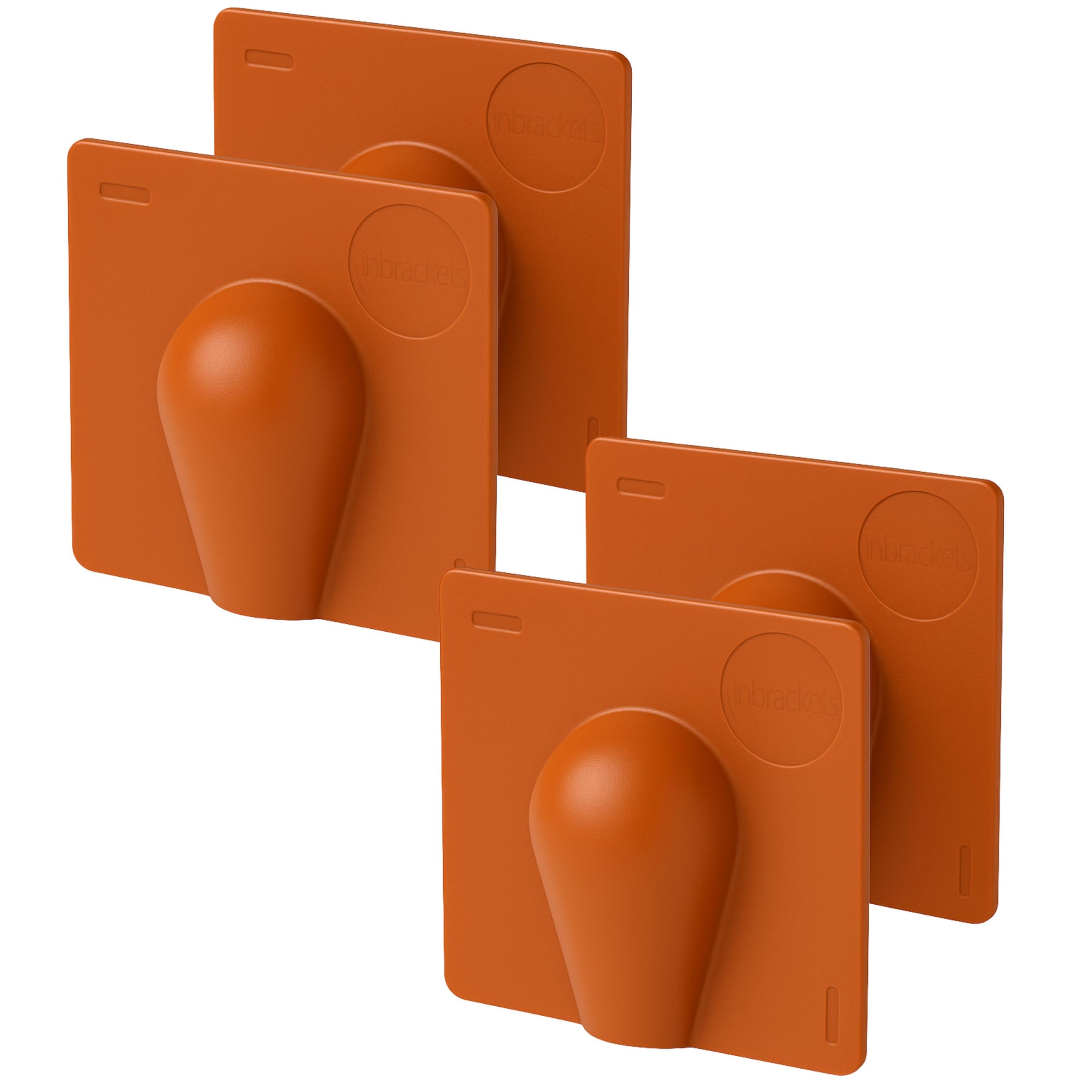 External Brick Burst Buster Plate - Cable Wall Entry Tidy Cover Satellite Coaxial Aerial (4, Brown)