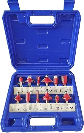Inditrust New 8 mm 12 PCS Multi Shapes Router/Trimmer Router Bits Set Professional Shank for Woodworking Tools