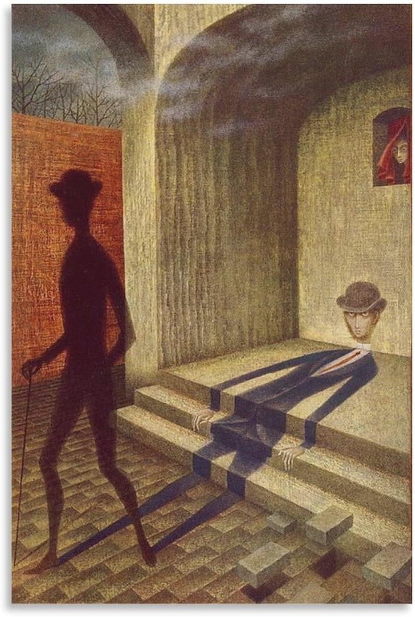 Rikin Liuff Phenomenon Shadow Man by Remedios Varo Canvas Poster A 40x60cm Frameless