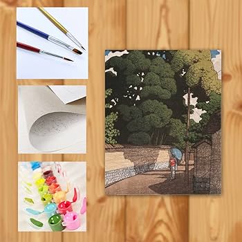 Amazon.co.jp: Hzong 数字油絵 川瀬巴水 版画 金沢下本多町 大正十年