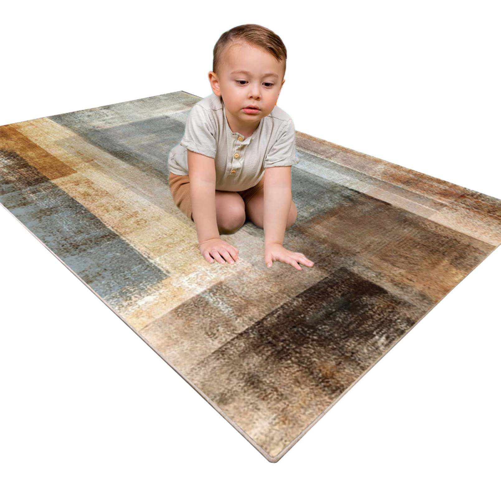 Tapis de sol pour le salon anti-glisse et facile à nettoyer