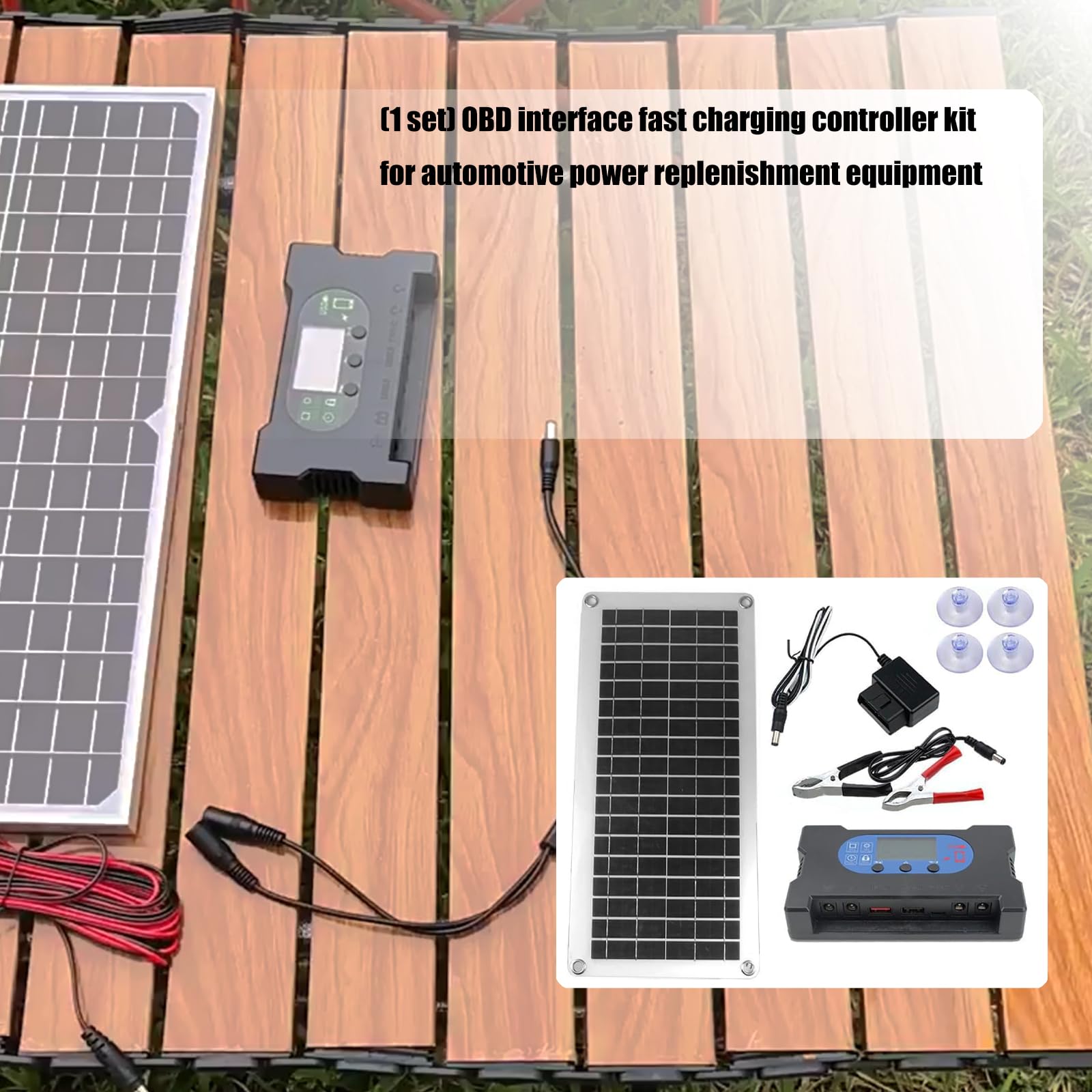 Alimentatore solare per auto da 20 W con uscita 10A e temperatura elevata per batterie agli acidi da 12 V Smart Car Battery Device