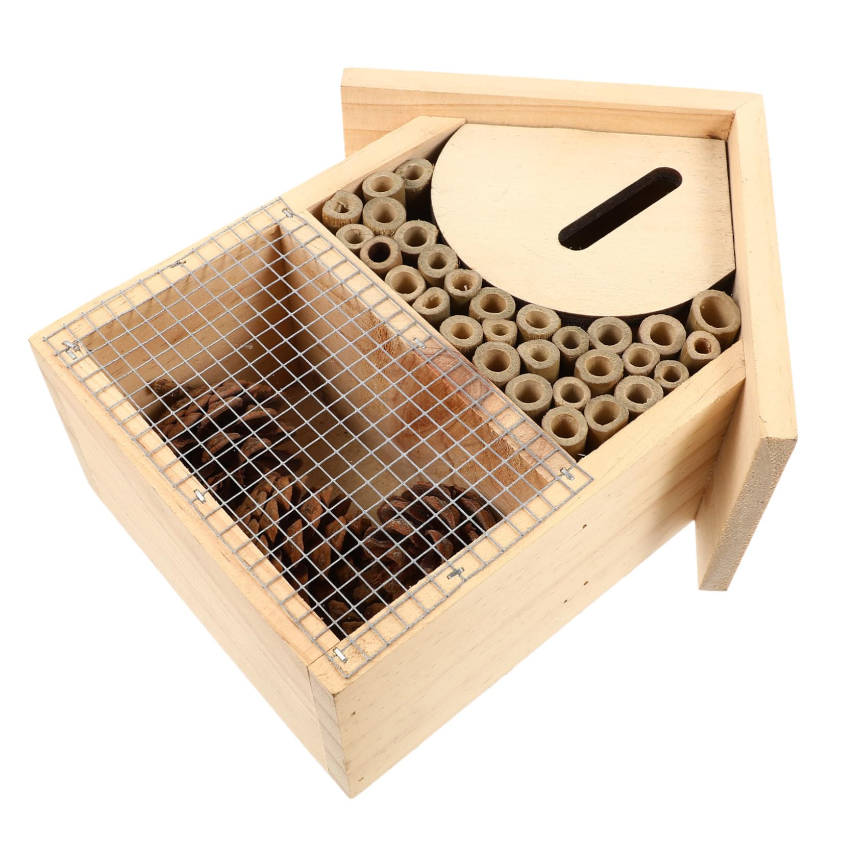 BESPORTBLE Casa Api Sospesa in Legno per Giardino Casetta Insetti Ecologica per Bachi, Farfalle e Gancio