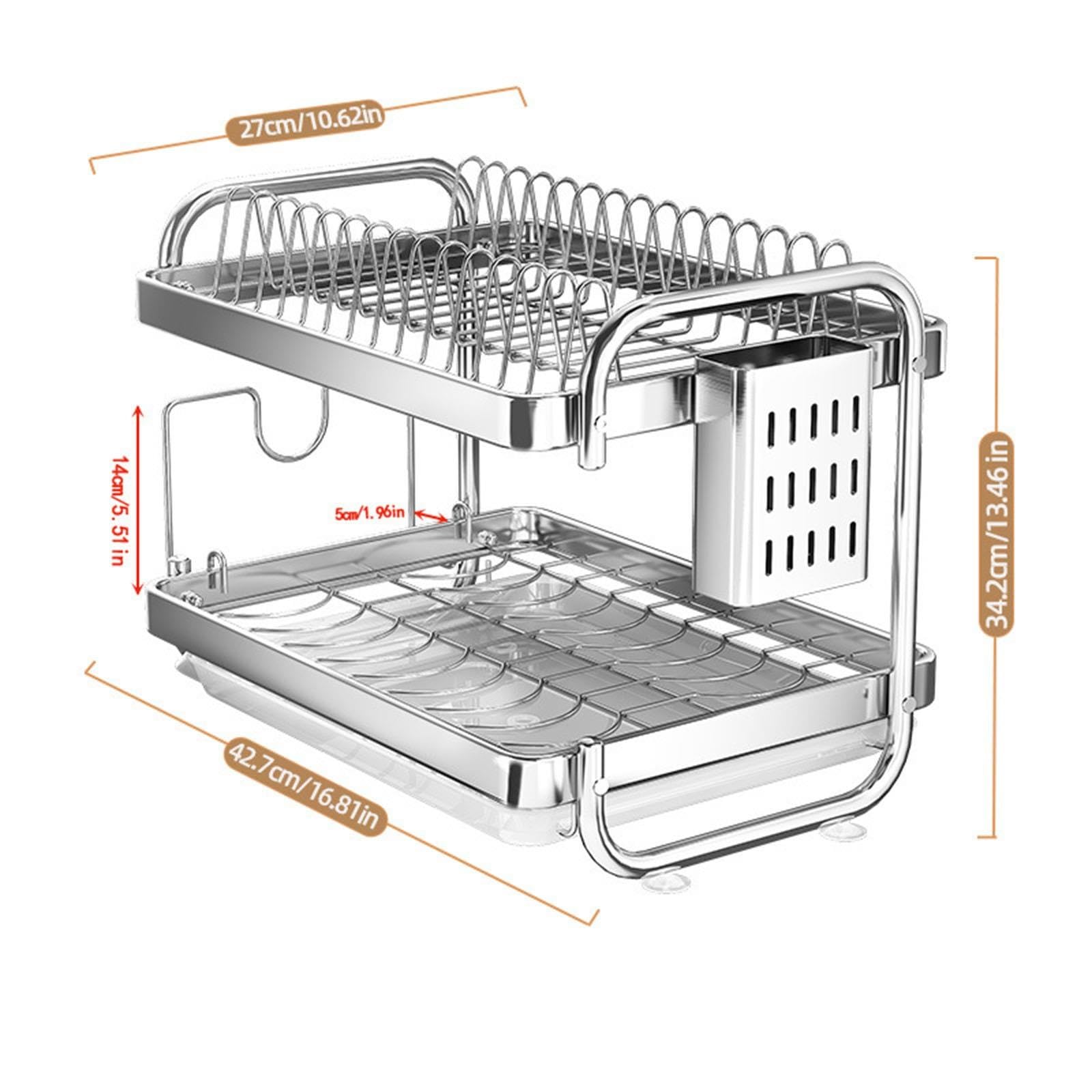 Estante for Platos Multifuncional de Acero Inoxidable