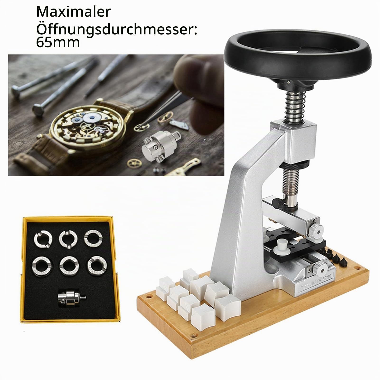 Bench Uhrenöffner, 5700 Uhrengehäuse-Rückseitenöffner, Uhrengehäuse-Öffner und -Schließer Im Oyster-Stil für die Uhrenherstellung und -reparatur, Uhrmacher-Uhrenreparaturwerkzeug