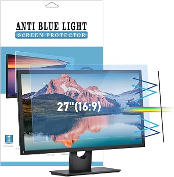 LAMA 27  Universal Computer Monitor Screen Filter WxH23.54"*13.26", 27 Inch Blue Light Blocking Screen Protector, Anti Blue Light, Anti Glare, Anti-UV, Eye Protection, Reduce Eye Strain27" 169