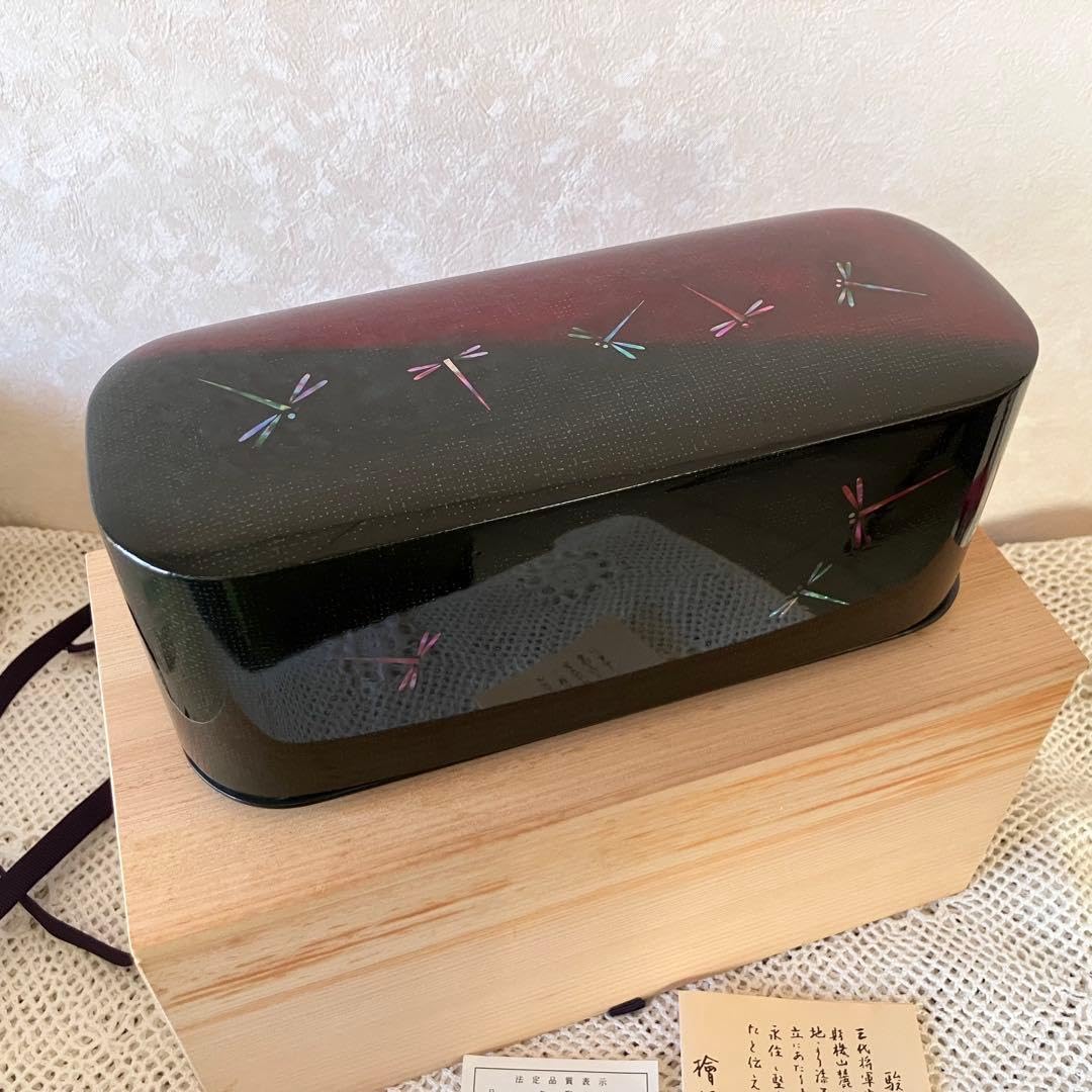 Amazon.co.jp: 駿河漆器 細田豊 螺鈿細工 曲げわ重ね箱 二段弁当箱