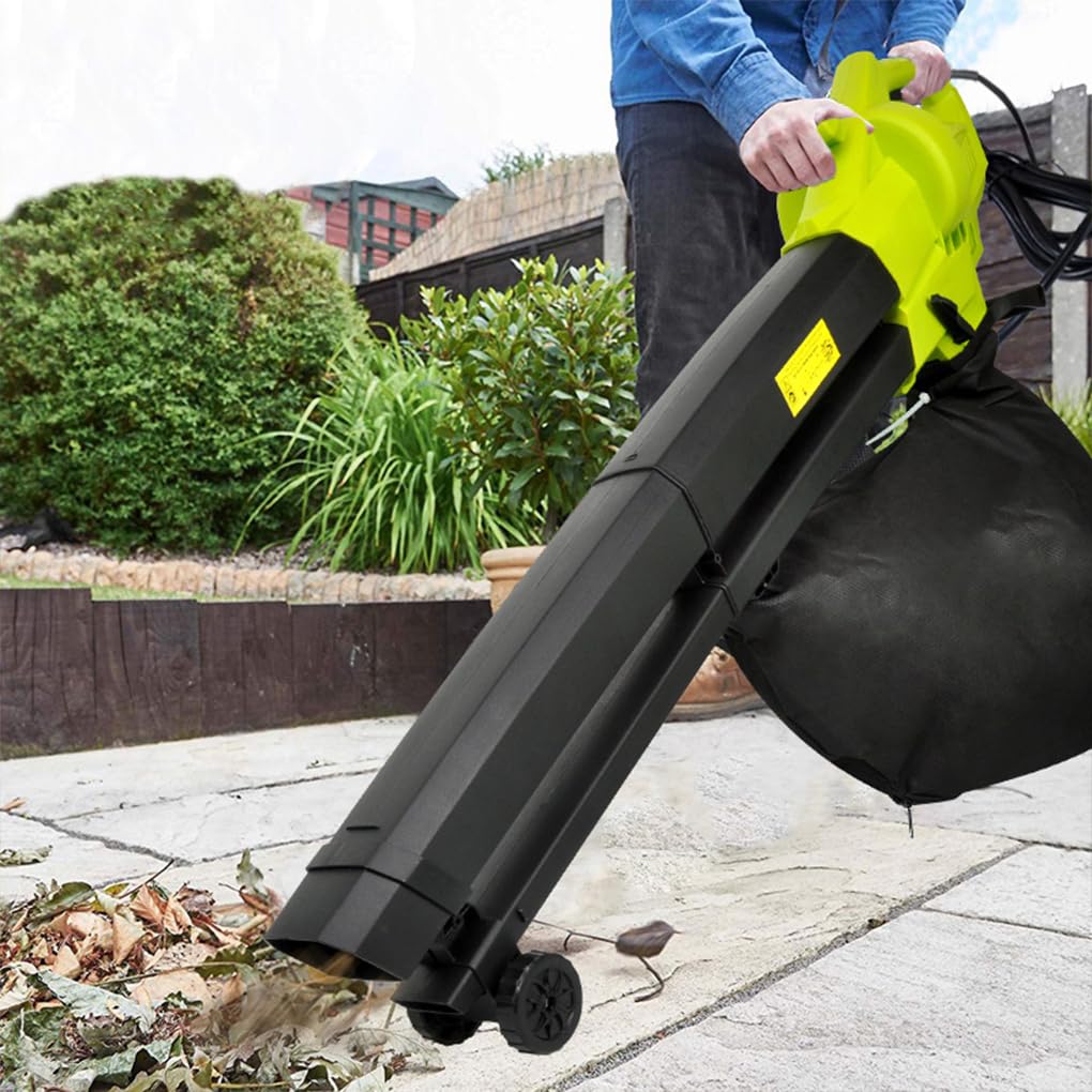 Soplador de Hojas de Potencia La espaciosa Bolsa recolectora 40 litros Ahorra Tiempo Durante Todo el año Limpia la Nieve Soplador eléctrico ABS 3000 W