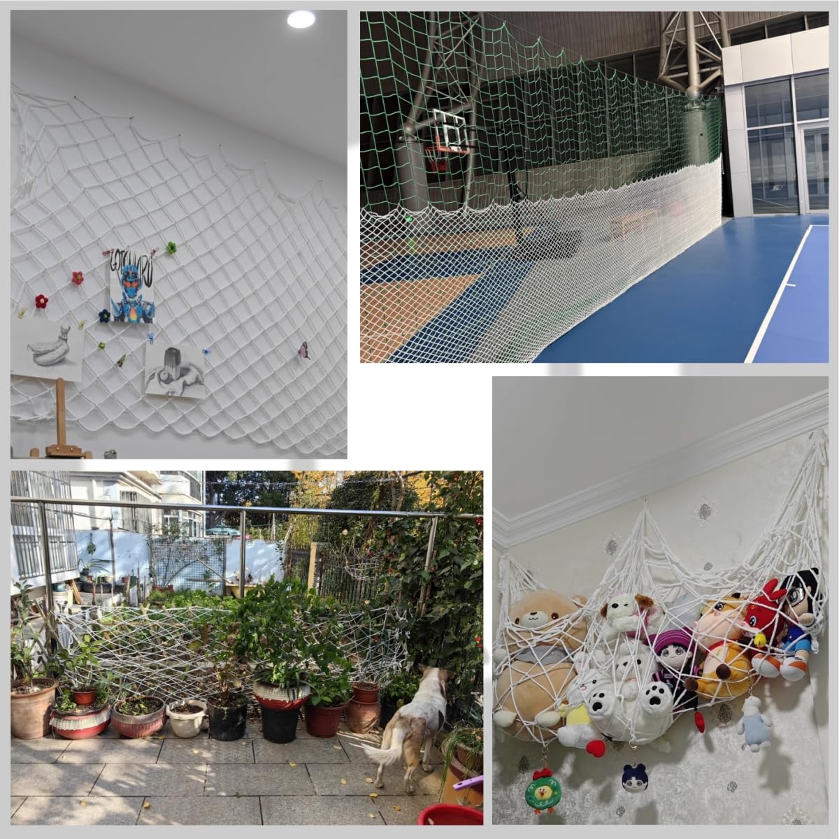 Baustellen-Sicherheitsnetz|Höhenschutznetz | Balkon-Katzenschutznetz | Vielseitiges Schutznetz für Tourismusgebiete/Gewächshäuser (MaWe 100mm | Seil-Ø 8mm,2m*10m)