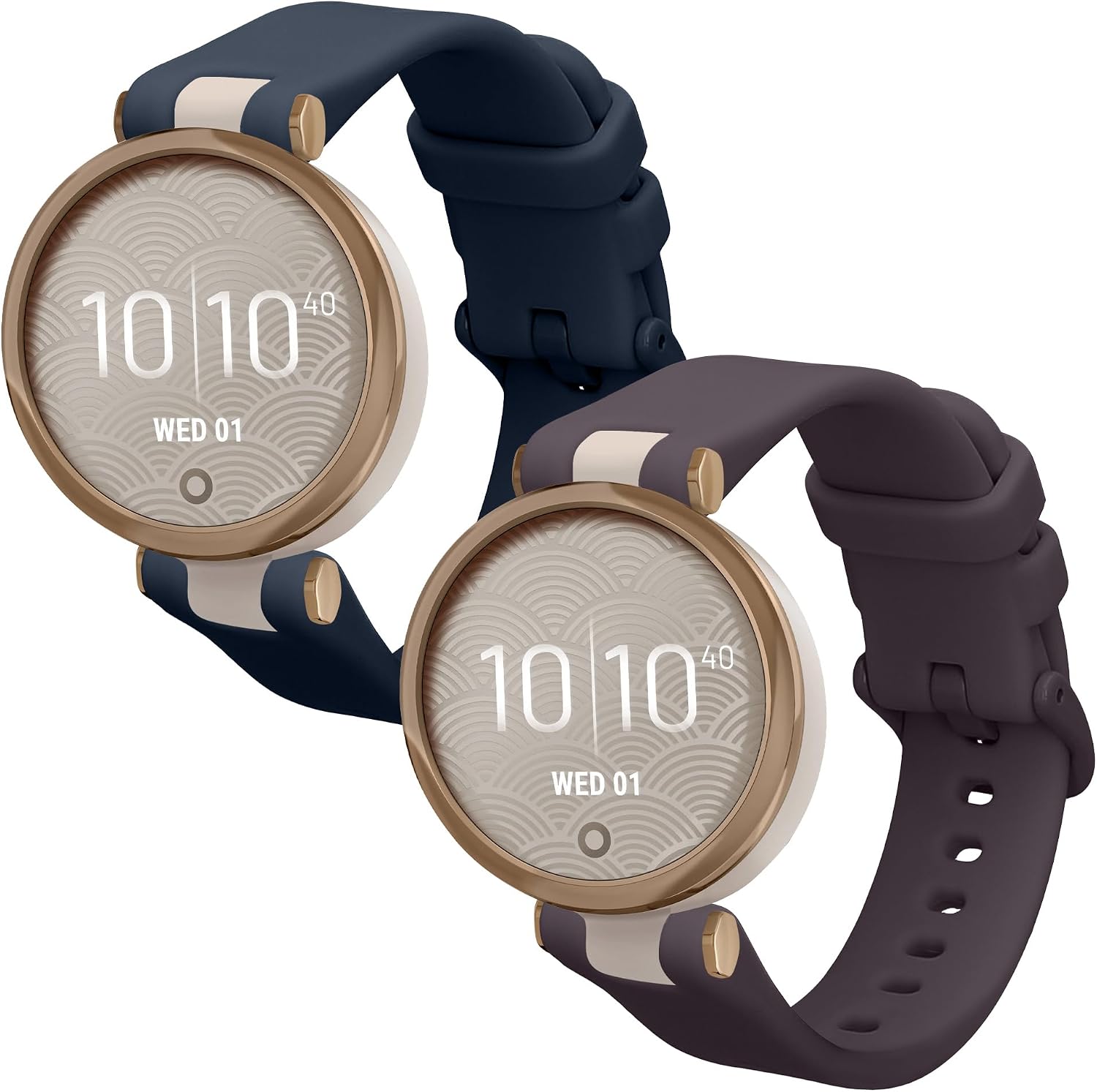 kwmobile Straps Compatible with Garmin Lily Sport Straps - 2x Replacement Silicone Watch Bands