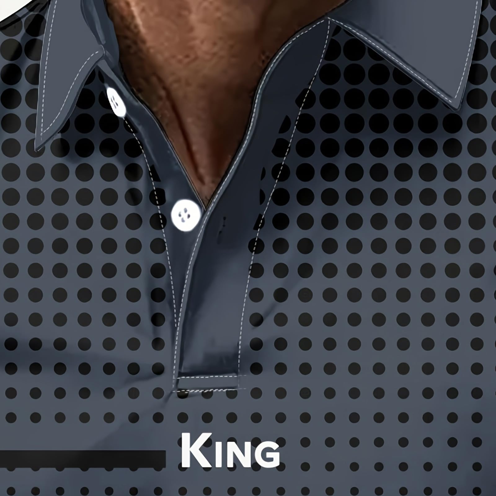 Men's Golf Polo Shirt T-Shirt Gradient Plaid Party Casual Short Sleeve Shirts Quick Dry Moisture Wicking Athletic Shirt — view 6