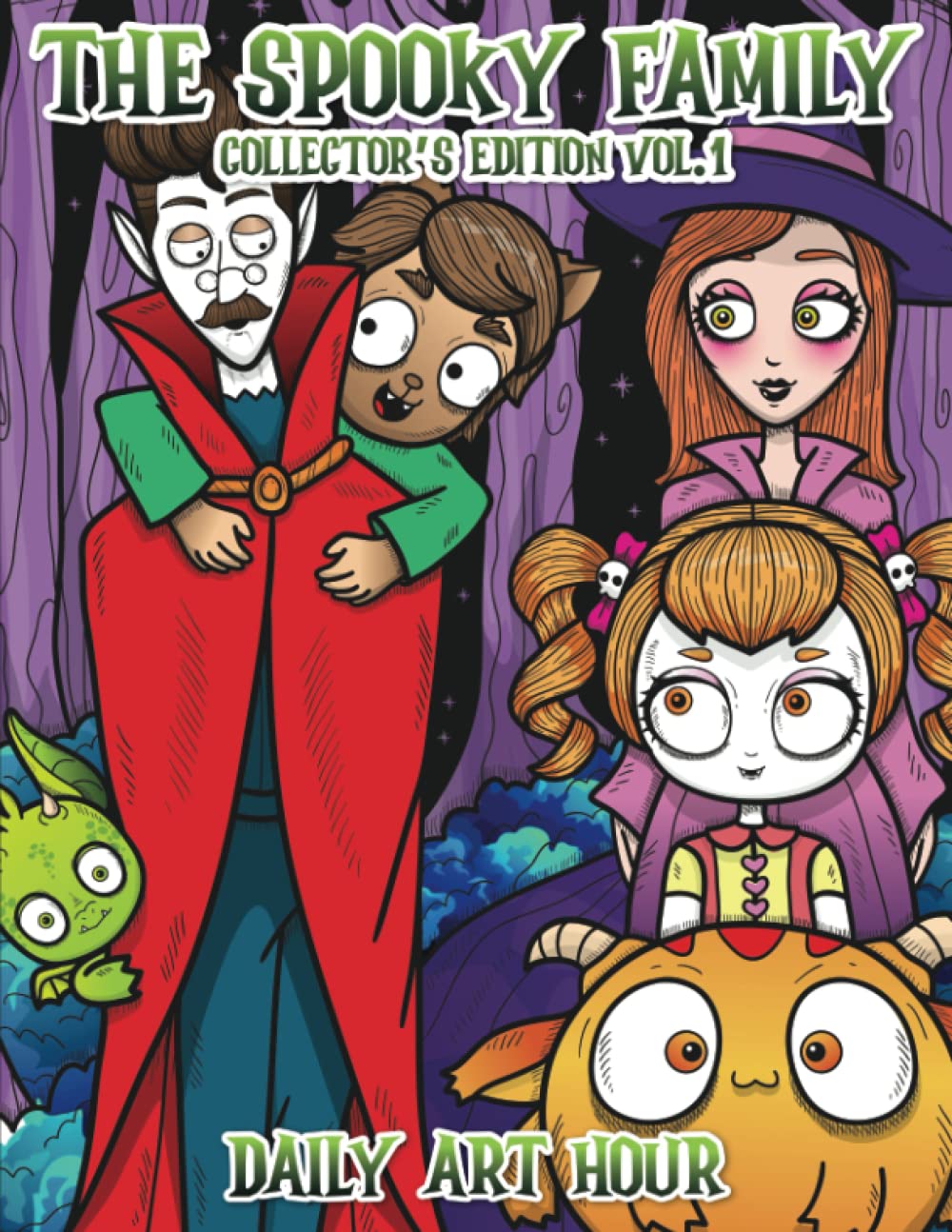 The Spooky Family Collector's Edition Vol. 1: 240 Coloring Pages with Cute Adorable Pastel Goth for Kids and Adults-picture-11