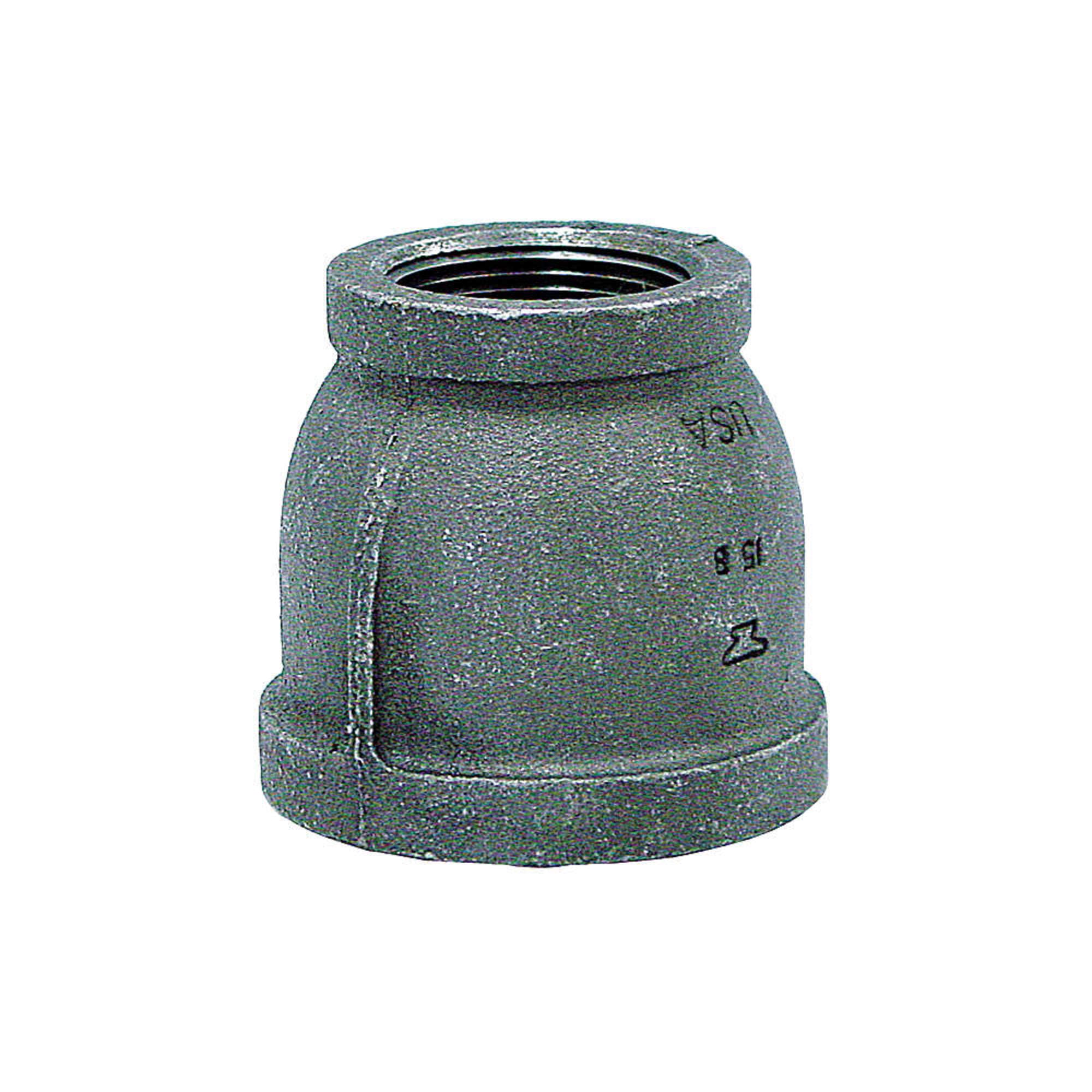 Anvil - 0311088009 - Reducing Coupling: Malleable Iron, 1 1/4 in x 1/2 in Pipe Size, NPT x NPT, Class 150