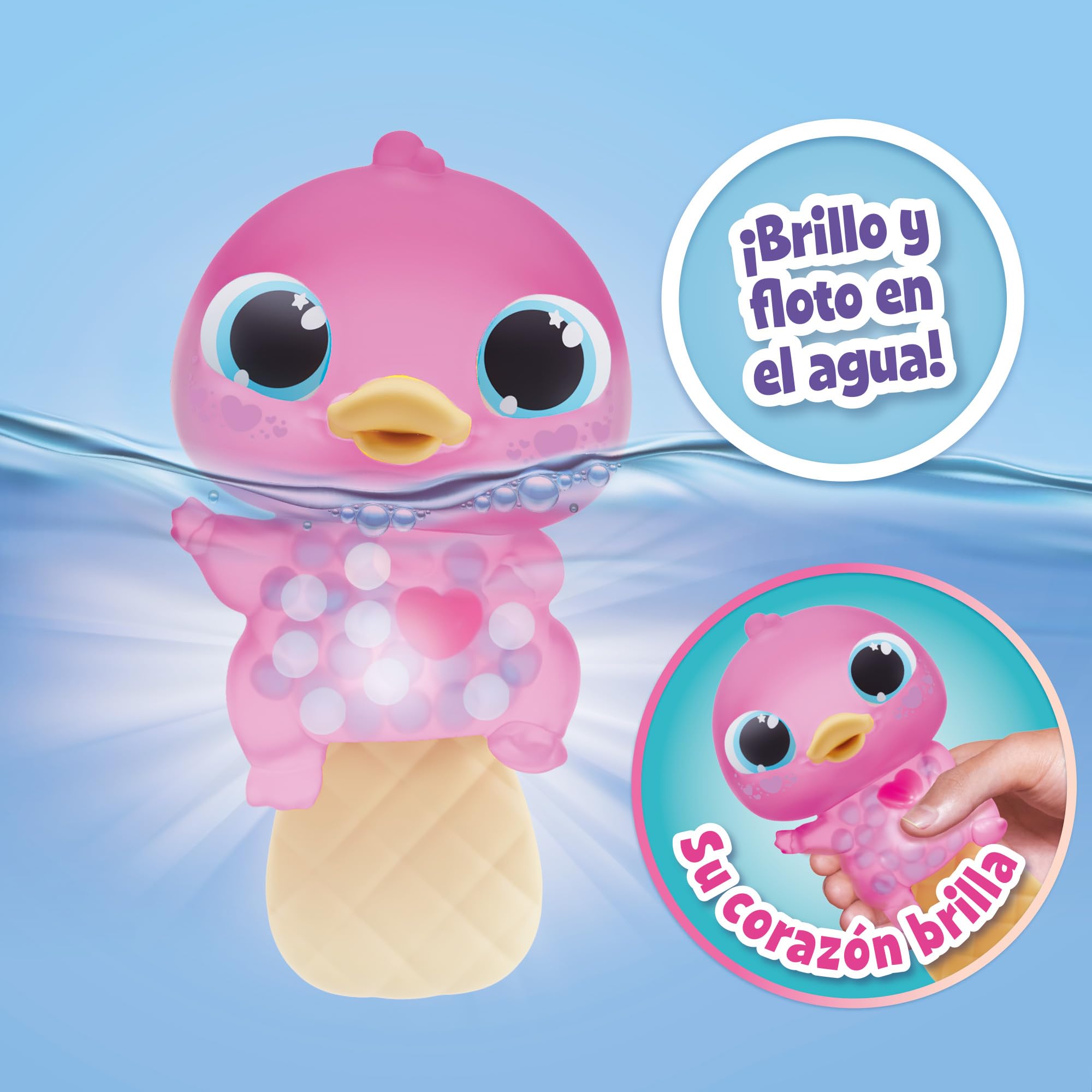 Bizak Animagic Let's GLO Ornitorrinco Mascota Electrónica y Lumínica, Rosa, Juego Sensorial y Experiencia Táctil, Cuerpo Extensible, Flota y Brilla en el Agua, a Partir de 4 Años (64555204-2) — view 3
