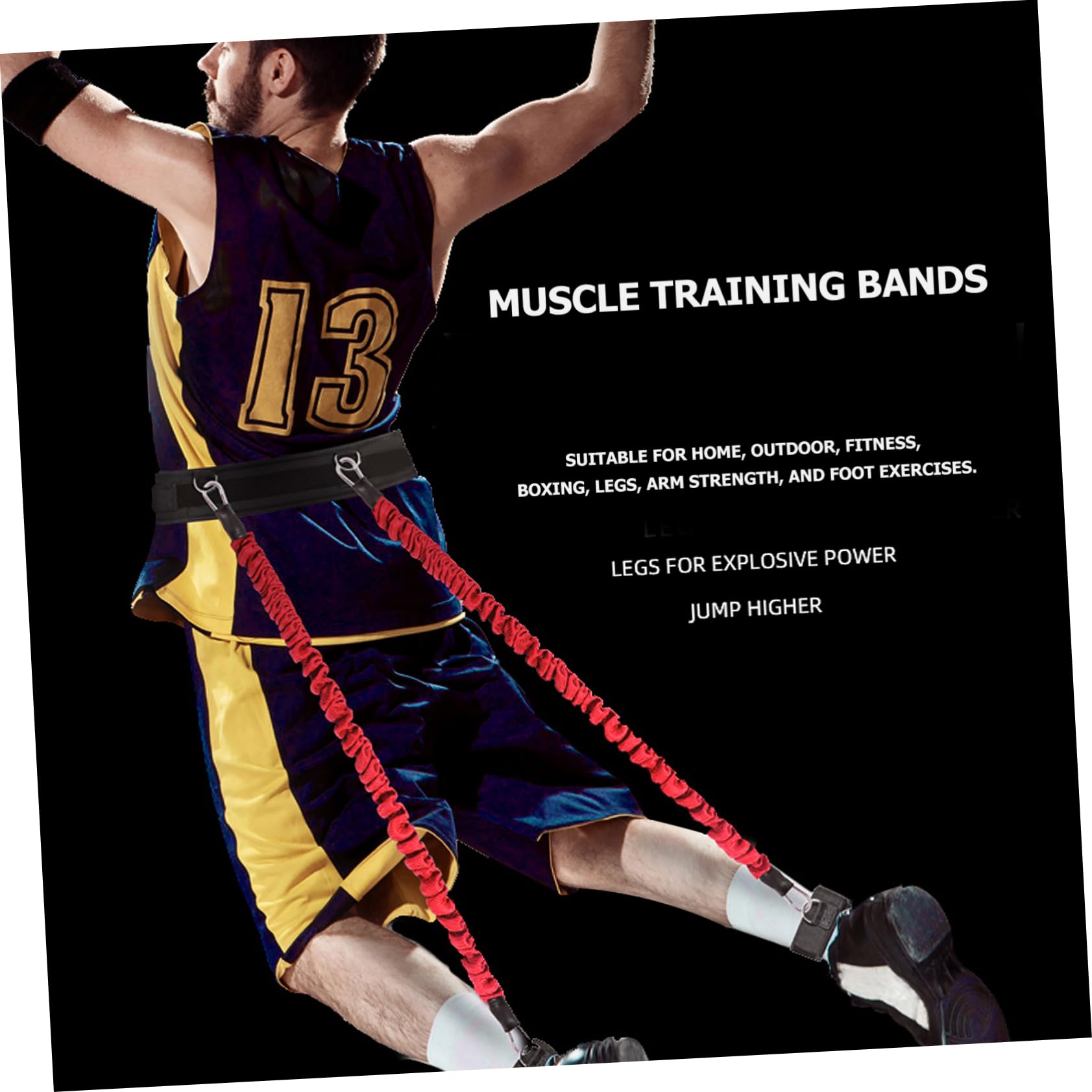 Mikinona Juego de Bandas de Resistencia para Ejercicio Bandas de Fitness de 15lbs Ligera y para Entrenamiento y Actividades Deportivas para Baloncesto y Fútbol