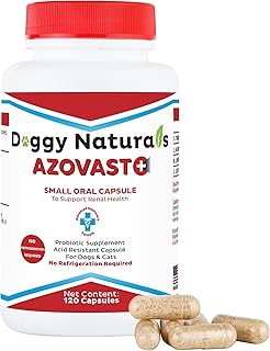 Azovast Plus Kidney Health Supplement for Dogs & Cats, 120ct - NO Refrigeration Required - Help Support Kidney Function & Manage Renal Toxins - Renal Care Supplement Capsule(U.S.A) (120 Caps)