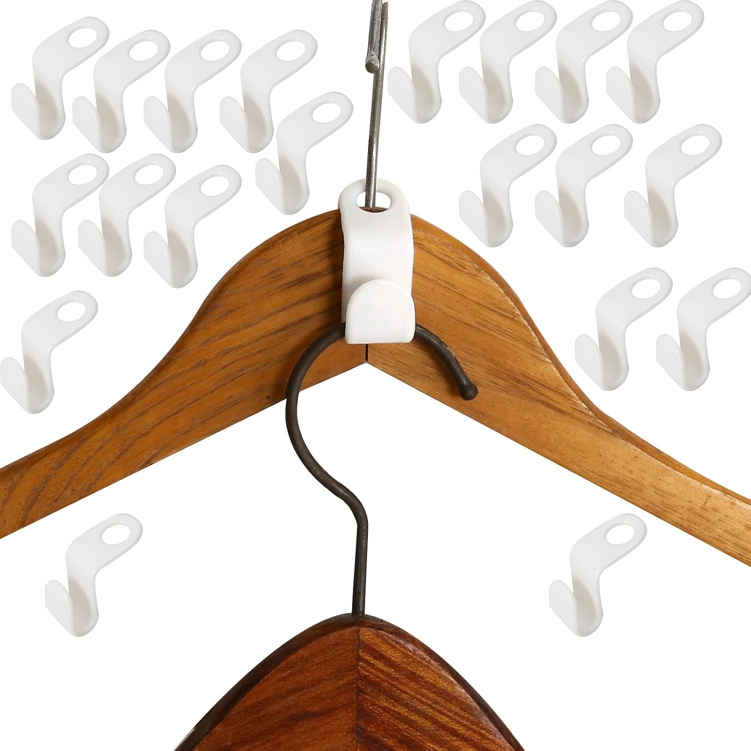 Plastic Mini Extender Clip Clothes Hanger Connector Hook