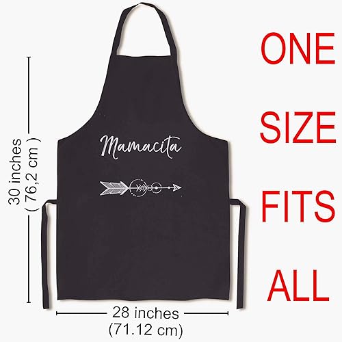 Miniatura 5 de Delantal de cocina para mamá, talla única, delantales de mamacita para hombres y mujeres, decoración del hogar, día de la madre español para