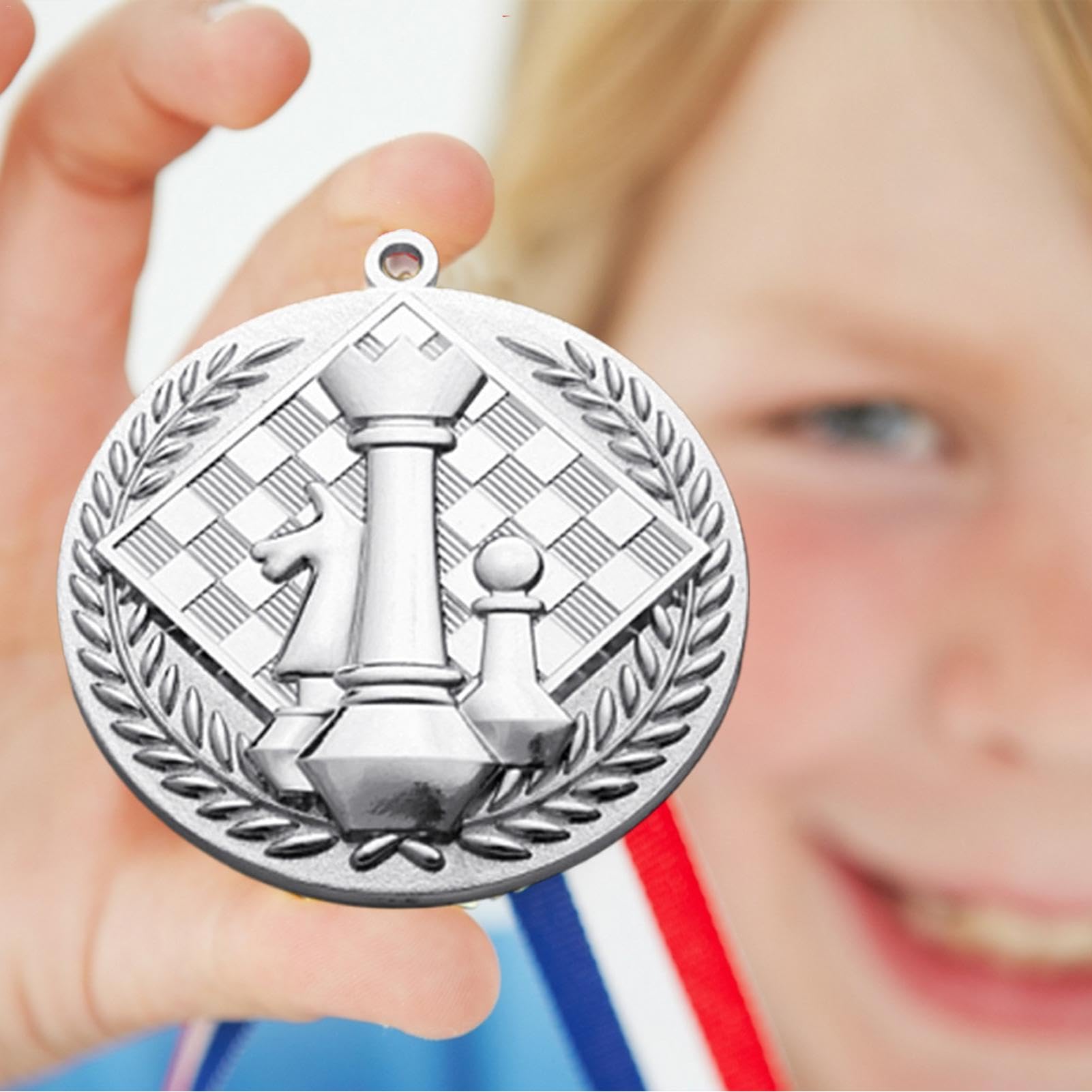 Medallas de oro y plata de bronce | Medallas de ajedrez en relieve, medallas de oro para niños, medallas portátiles en rollo, premio de trofeo, regalo para niños y adolescentes