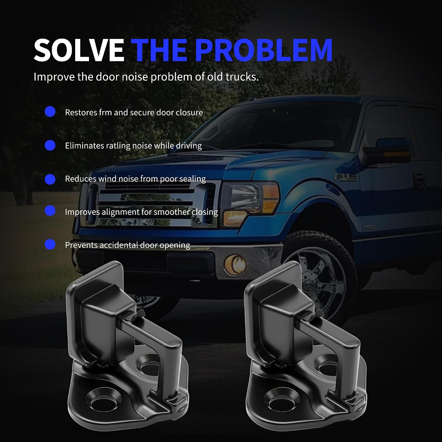 Door Lock Striker Pin w/Bolt Compatible with Ford F150 F250 F350 1999-2016