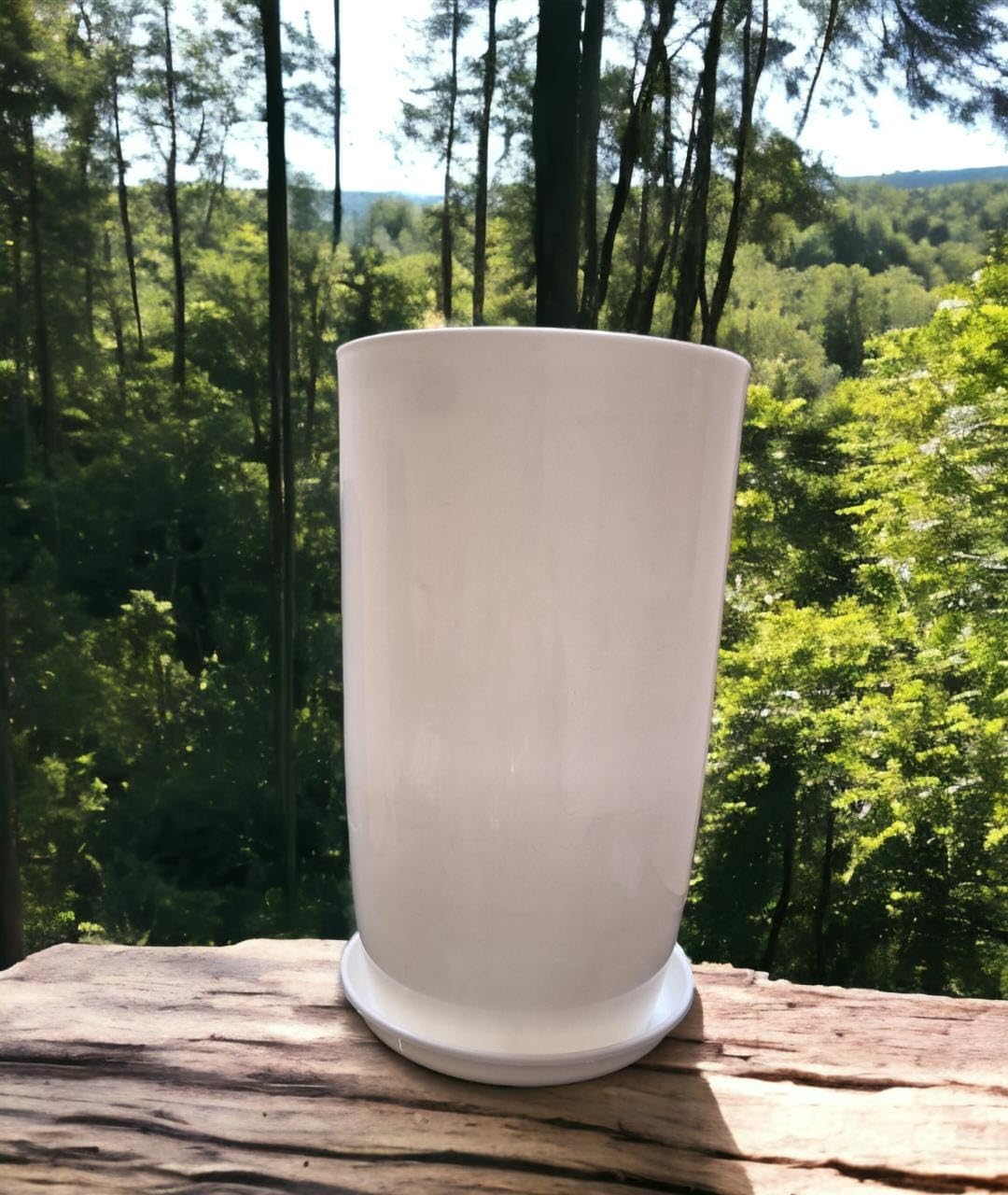 Emerald Tower 18" White with Bottom Plate Tray for Home & Balcony Garden (B0CCYJ1KMP) Amazon Price History, Amazon Price Tracker