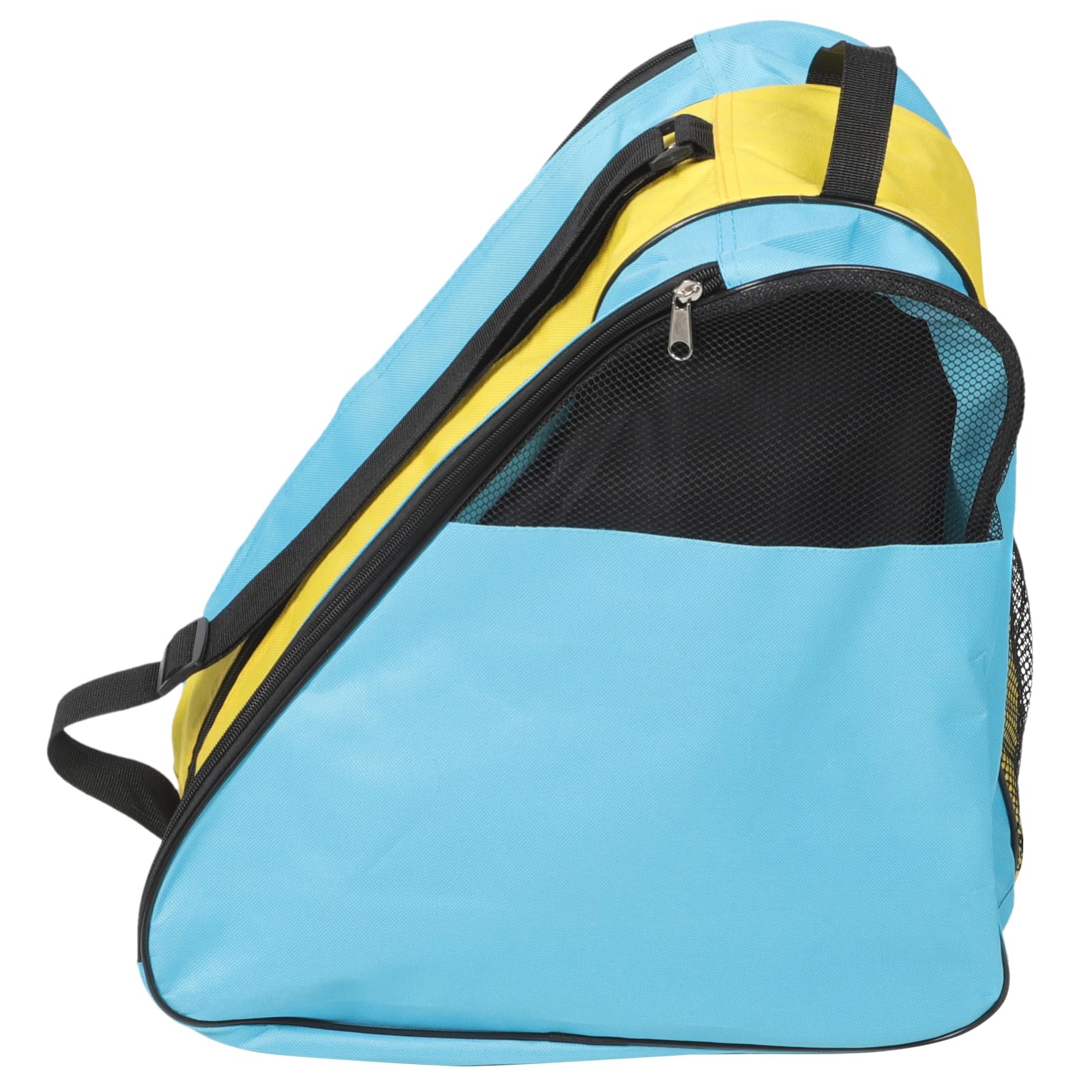 GOOHOCHY Roller Skating Bag Wear Resistant Dual Mesh Pouch for Roller Skates Ice Skates Storage Backpack with Zipper Closure Durable Skates Holder