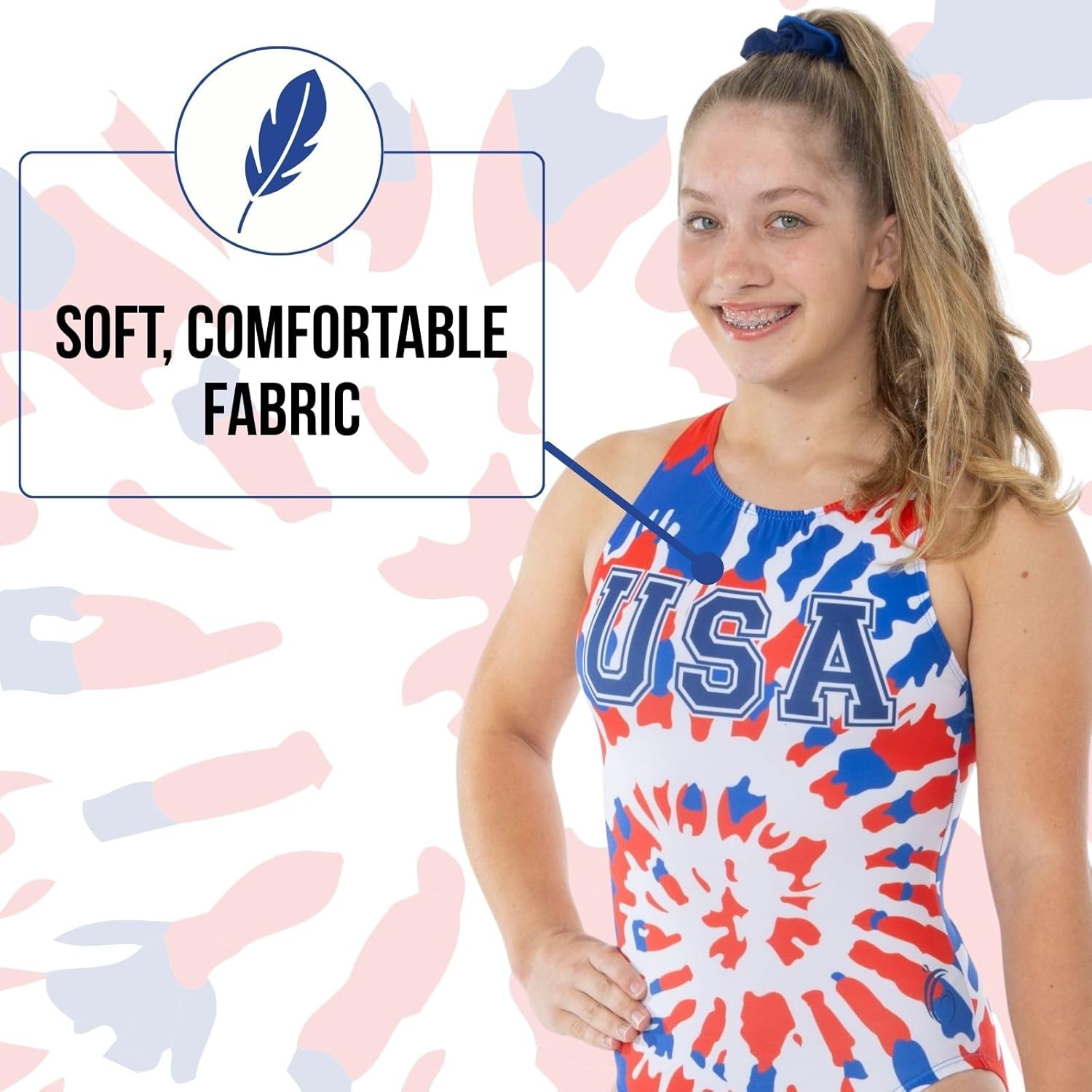 Comfortable Gymnastics Leotards for Girls, Including Matching Scrunchie