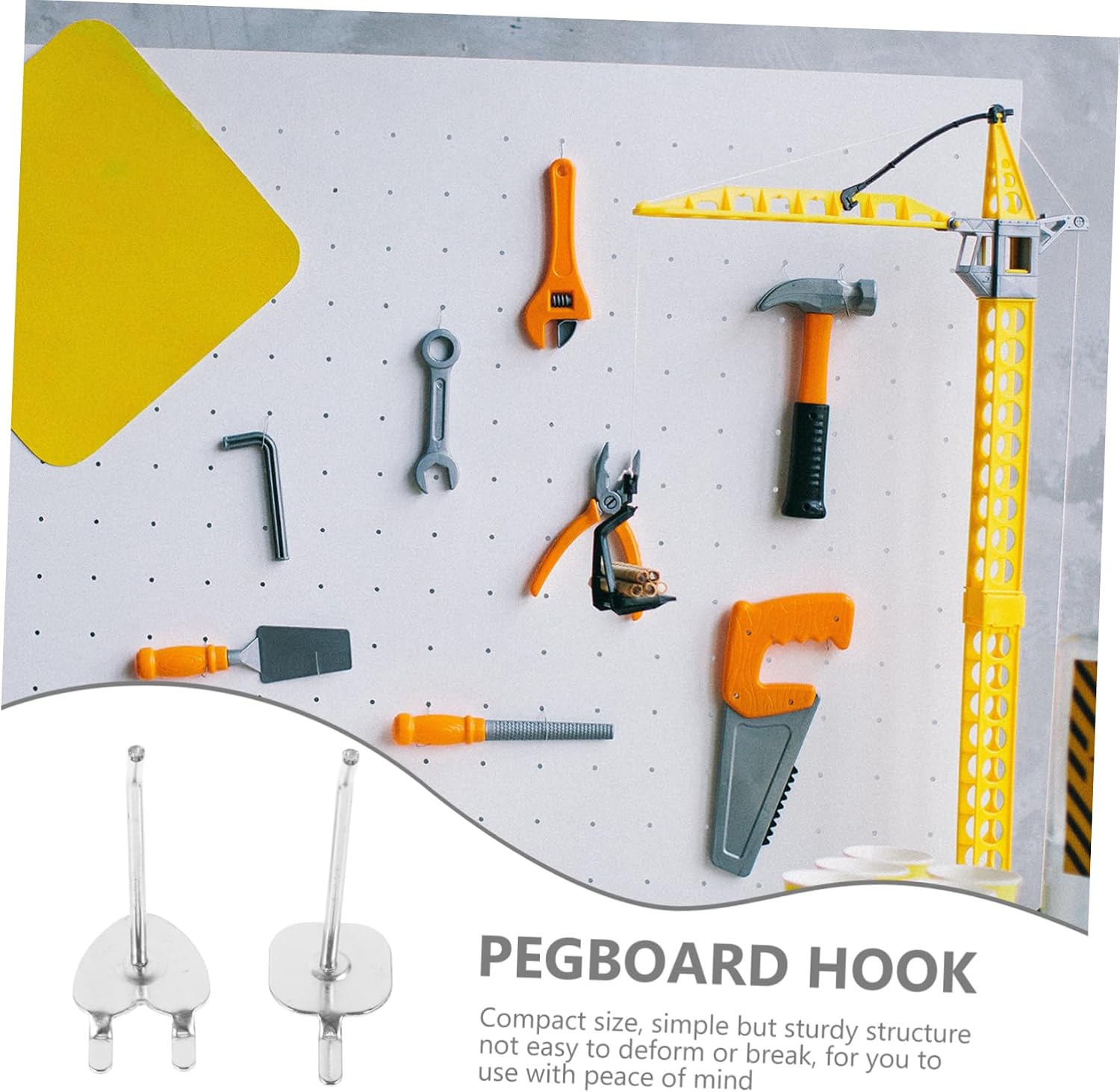 Sosoport 20Pcs Metal Pegboard Hooks Heart Shaped Shaped Hangers for Organizing Thickness for Home and Garage Use