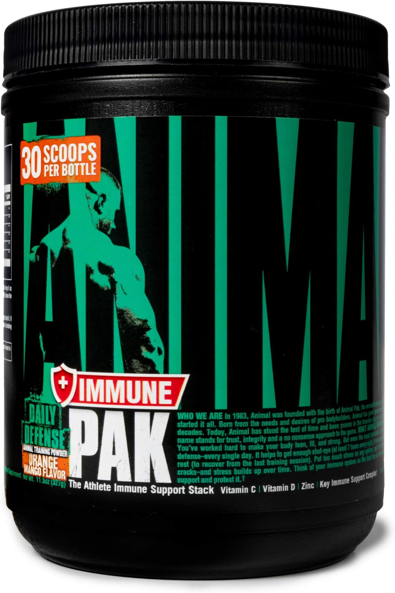 AnimalImmune Pak Powder - Zinc, Vitamin C, Vitamin D, Olive Leaf Extract and More - 30 Scoops, Orange Mango, 30 Count
