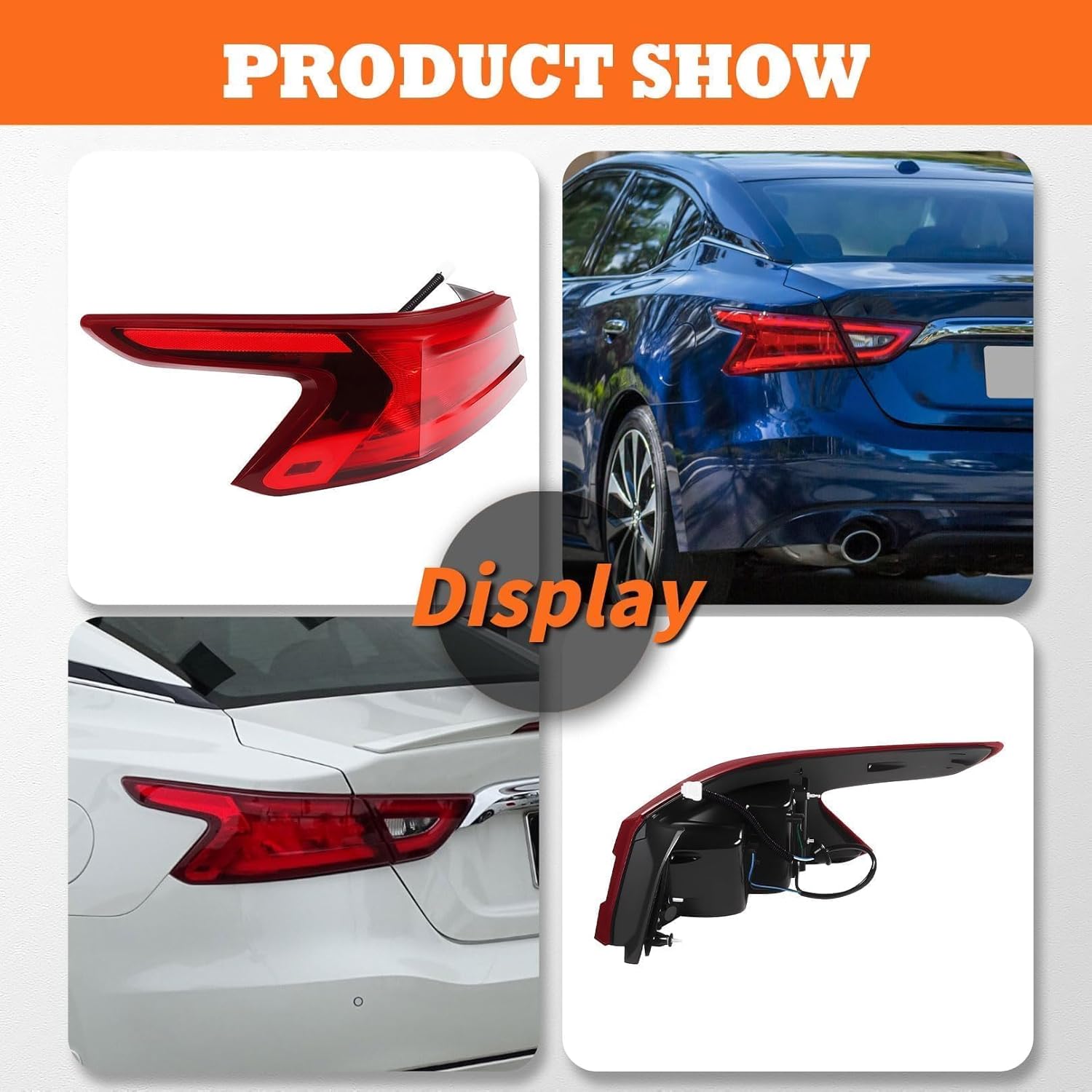 Driver Side Tail Light Assembly Compatible with Maxima 2016 2017 2018 Rear Tail Lamp Taillight 26555-4RA1A NI2804104 (Left)
