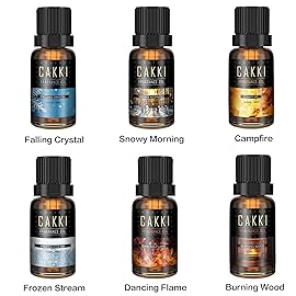CAKKI Winter Essential Oils Set - 6 Scents for Diffusers, Candles, Soaps, Gifts