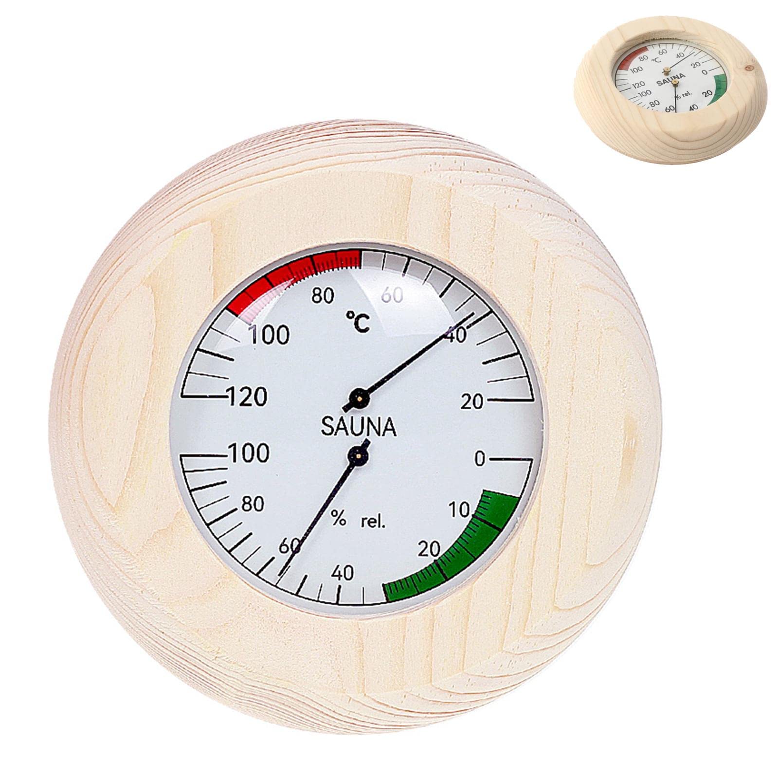 2 in 1 Wooden Hygror Thermor Practical Durable Measure Tool for Sauna