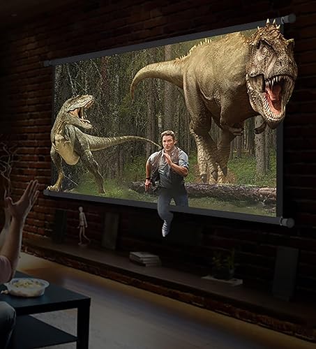 Miniatura 7 de Pantalla de proyector de película de 100 pulgadas, lavable, 4K HD, pantalla de proyección de doble cara, pantalla de proyección portátil plegable