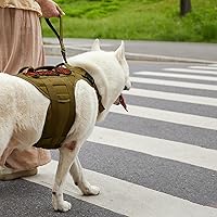 Vista 5 de OneTigris Bolt - Correa corta de tráfico para perros pequeños, medianos y grandes (marrón coyote, S)