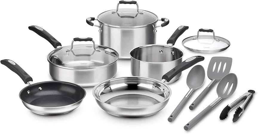 cuisinart multiclad pro triple ply stainless 7 piece cookware set