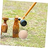 Vista 6 de TOYANDONA 5PCS Wooden Croquet Balls Set for Outdoor Lawn Games Sturdy Solid Wood Balls for Backyard Croquet DIY Crafts and School Projects
