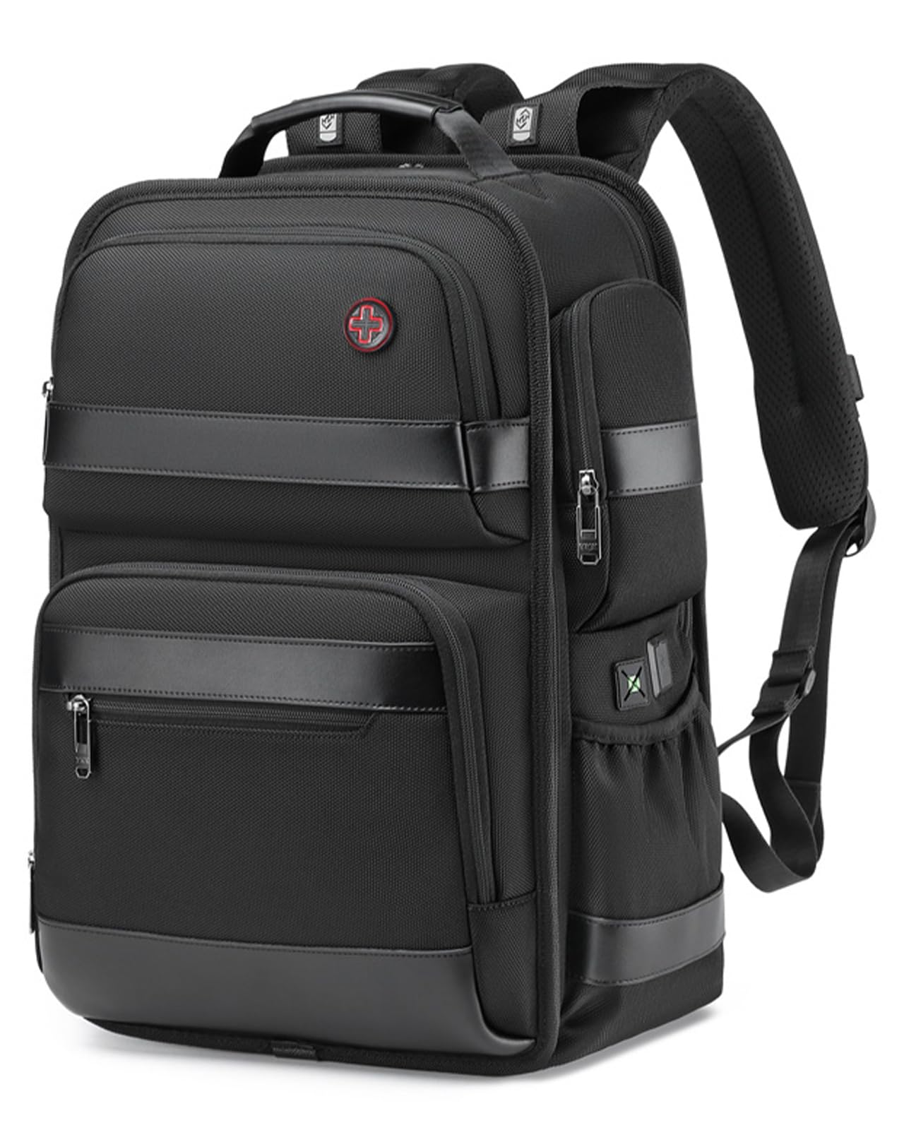 CROSSGEAR 16 Inch Business Laptop Backpack for Men, Carry on Backpack for Airplanes, Water Resistant Travel Backpack Laptop Bag Computer Backpack Casual Daypacks with USB Port for Travel