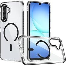case for Samsung Galaxy A16 /A17 /A26 5G Clear Magnetic [Compatible with MagSafe] Protective Phone Cover A17 5G, Anti-Yellowing Soft TPU Bumper,Transparent Black