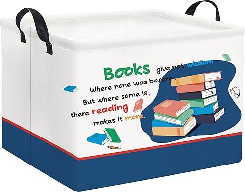 Miniatura 8 de Cesta rectangular de almacenamiento para niños con asas para el hogar, cocina, niños y niñas, lindo contenedor organizador de almacenamiento de