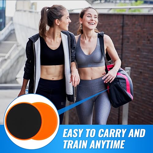 Miniatura 16 de Wettarn 24 unidades de deslizadores de núcleo para entrenar ejercicio abdominal, discos deslizantes de entrenamiento de doble cara, deslizadores