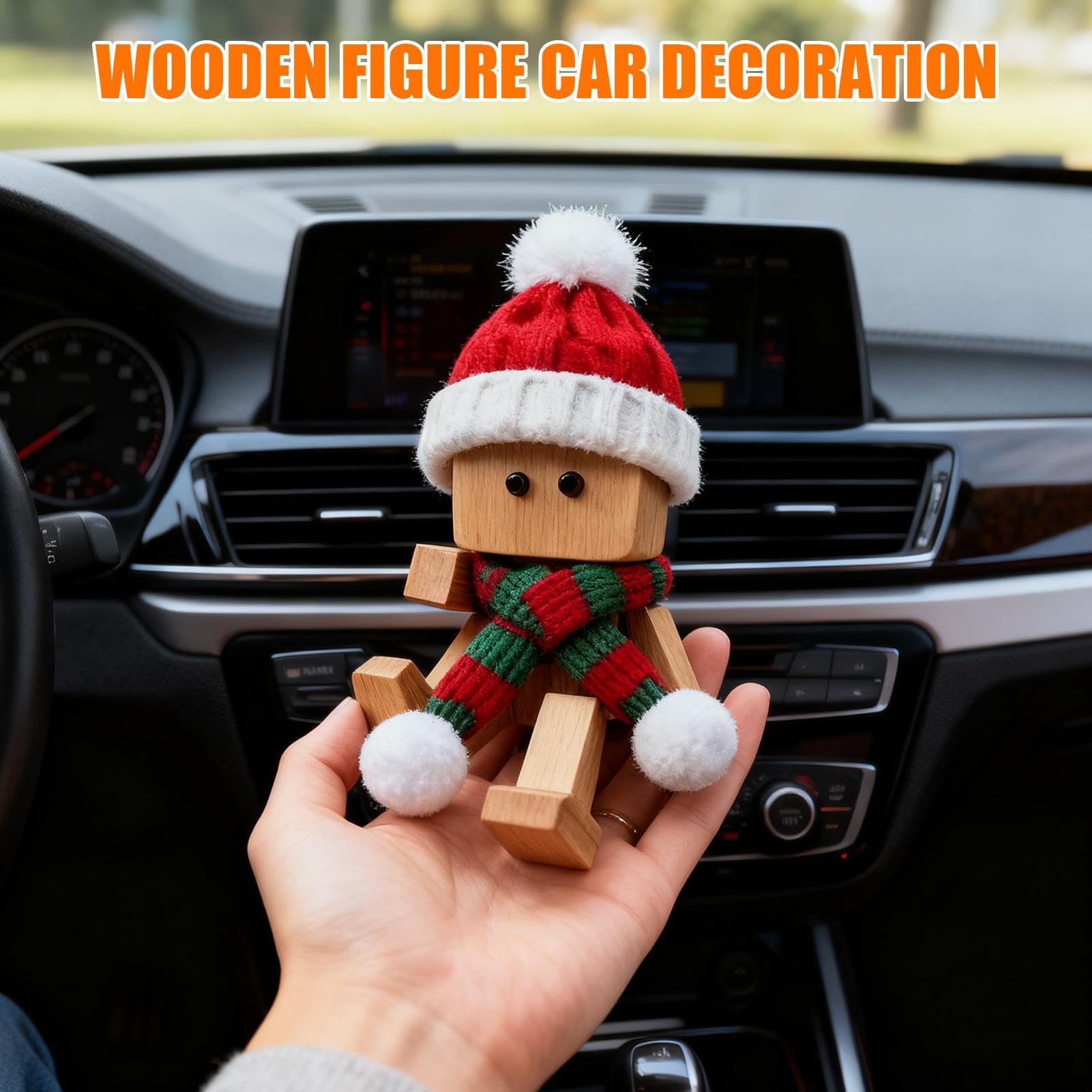Figurine D'Homme En Bois Tremblant – PoupéE En Bois Qui Secoue Les Pieds.Avec 12 Expressions MagnéTiques,DéCorations Figurines Originales Pour Bureau, Voiture Ou Maison, IdéE Cadeau CréAtive (1 PCS