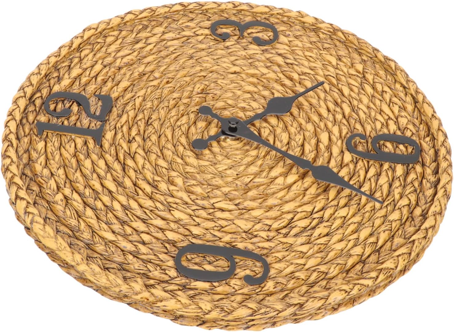 Cabilock Outdoor Vintage Resin Wall Clock Non-Ticking Silent Hanging Clock for Garden and Patio Decor for Use