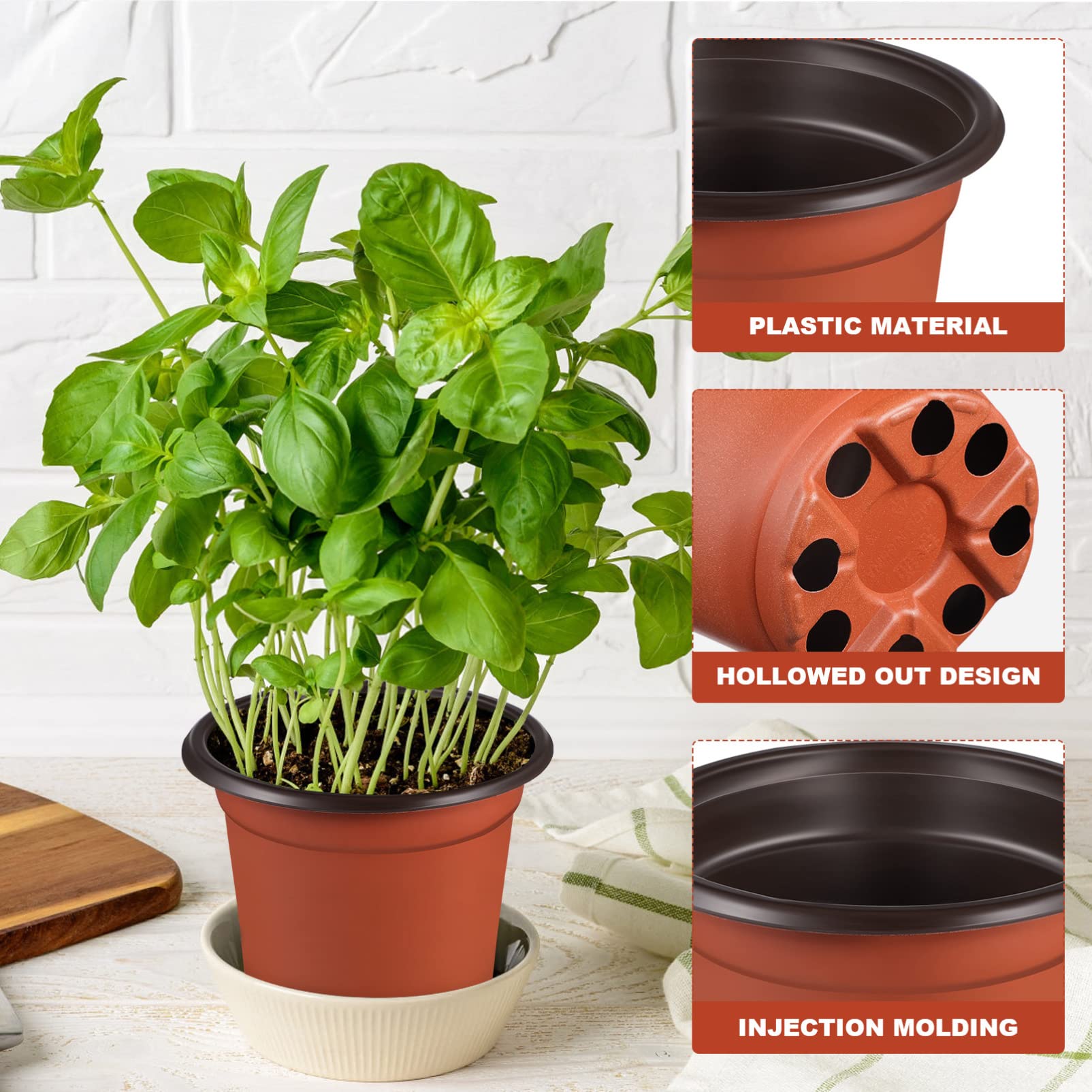 Lot De 100 Pots De Fleurs En Plastique De 10,2 Cm Pour Semis