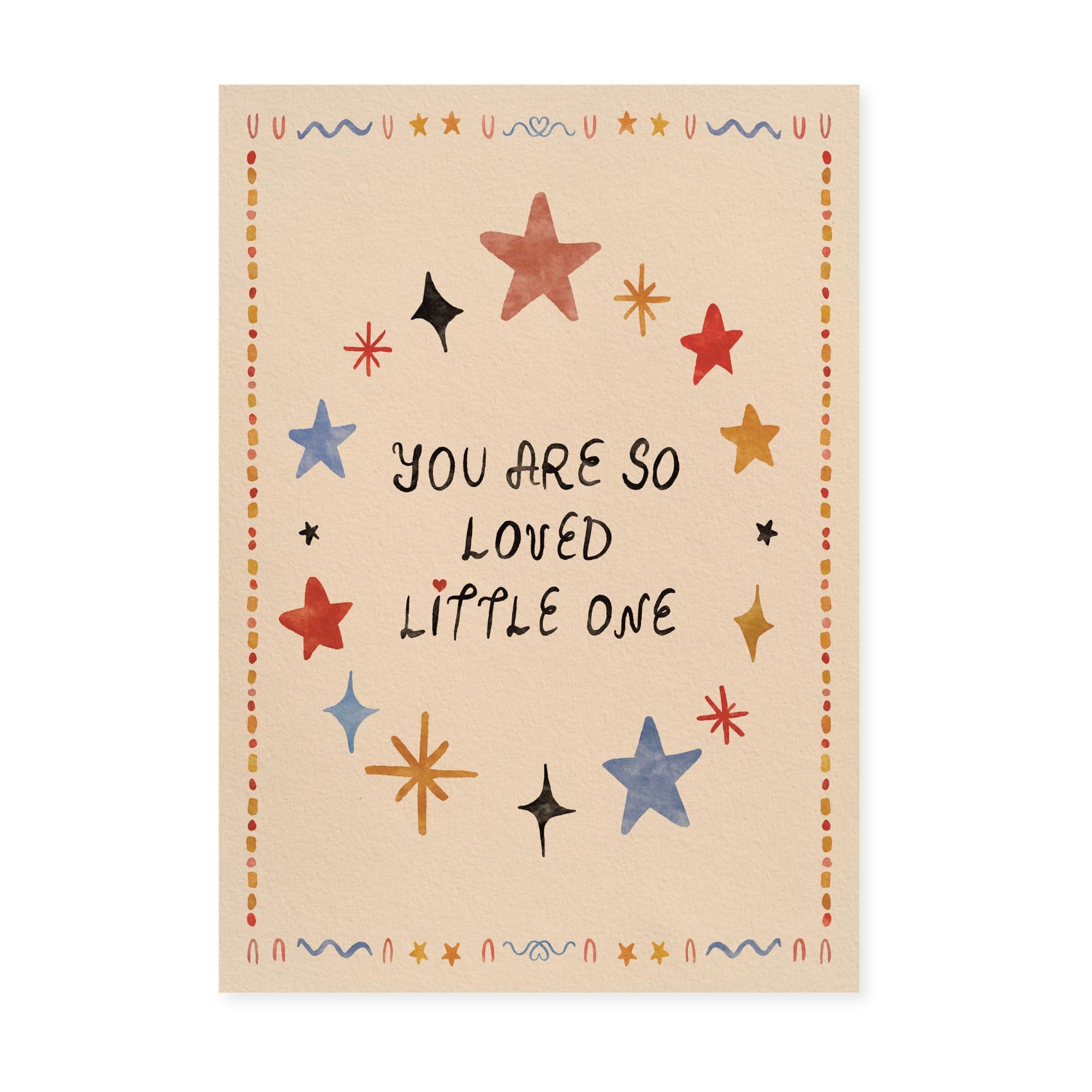 BlissPrintStudios You Are So Loved Little One Nursery Print - Star Wall Art