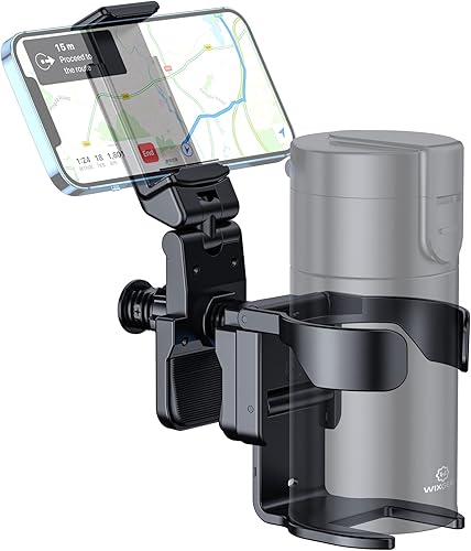 WixGear Portavasos para cochecito con soporte para teléfono soporte para taza de bicicleta soporte universal 2 en 1 para cochecito bicicleta silla
