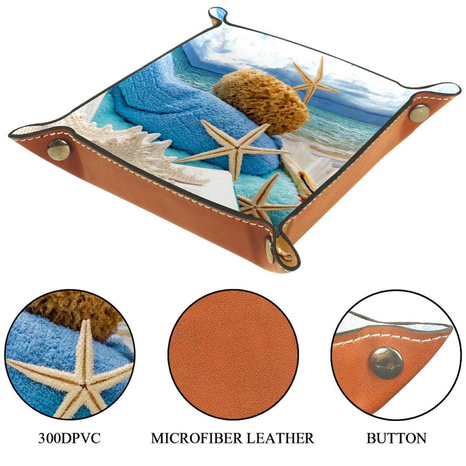 Set 5 Svuotatasche In Pelle Pieghevoli - Vassoi Organizzatori Per Chiavi, Monete E Oggetti Piccoli - Foto 3